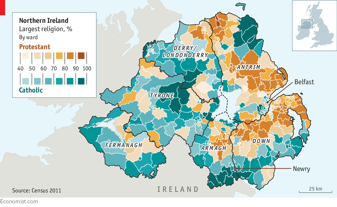 Religious Map Of Northern Ireland : R/Mapporn in Religion Map of Northern Ireland