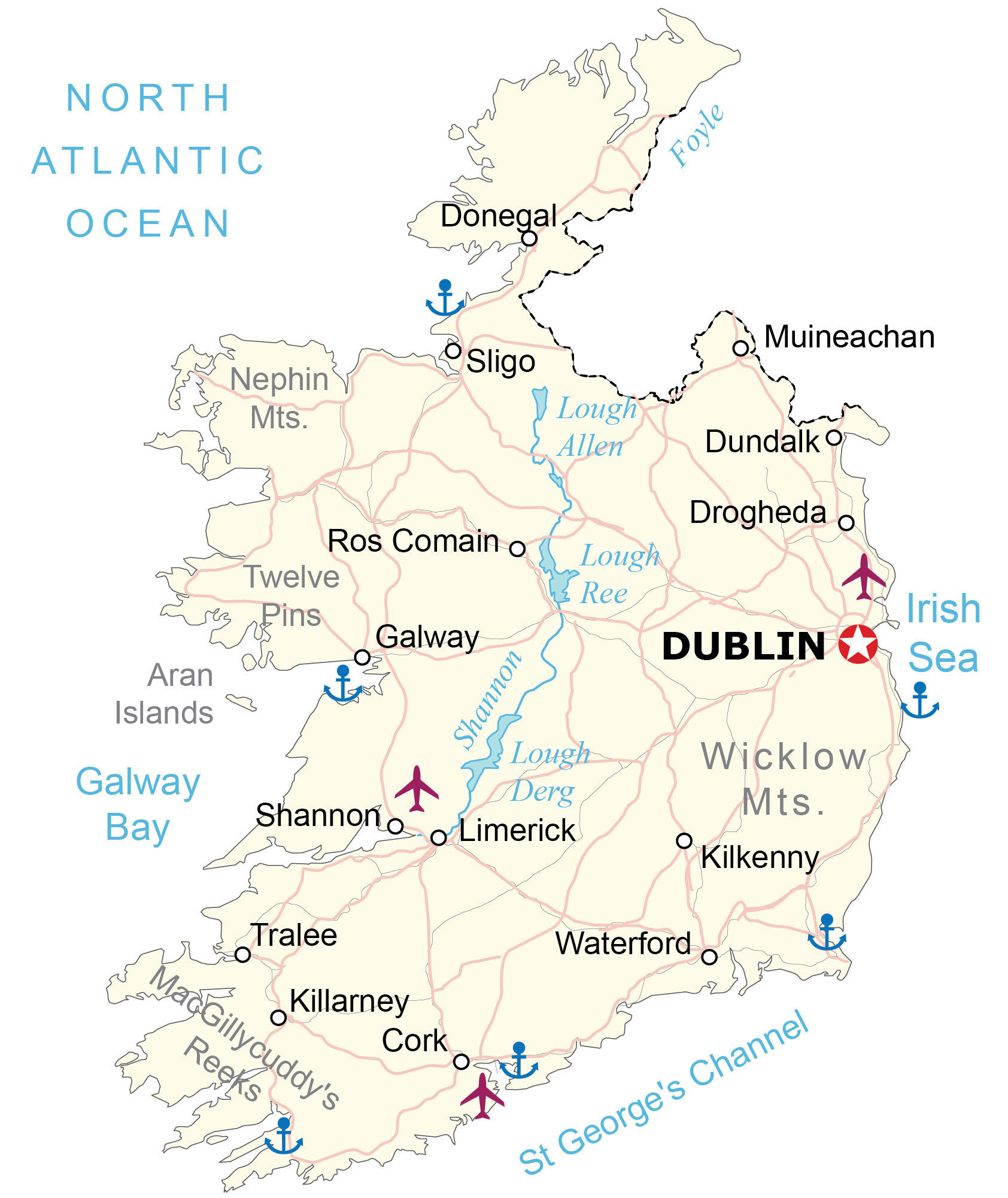 Republic Of Ireland Map - Gis Geography in Google Map Of Ireland And Northern Ireland