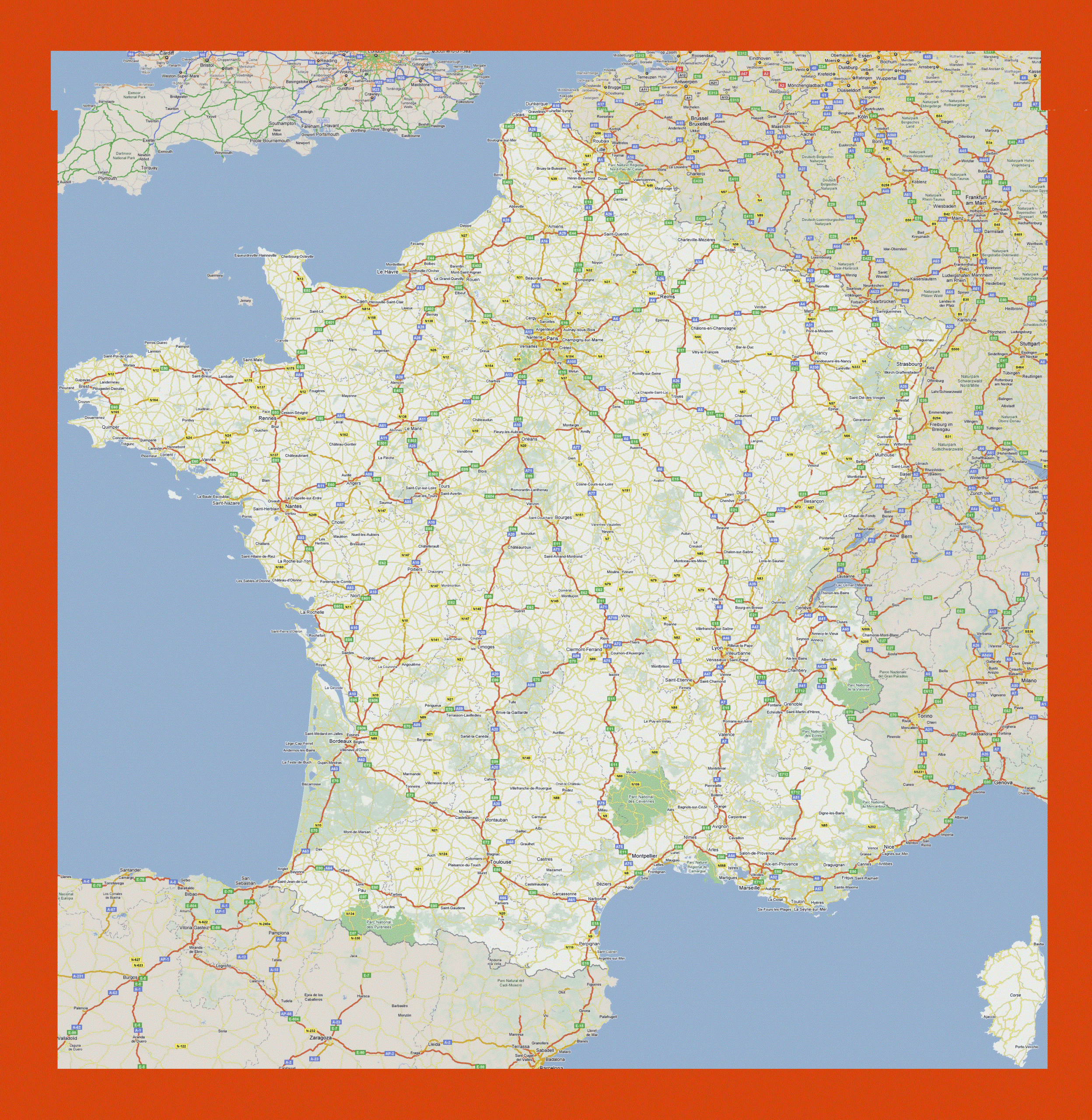 Road Map Of France | Maps Of France | Maps Of Europe | Gif Map for Free Printable Road Map Of France