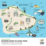 Road To Hana Maps   Stops, Points Of Interest + Alternate Routes With Regard To Printable Road To Hana Map With Mile Markers