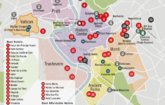 Rome Hotel Map in Google Map of Rome Italy