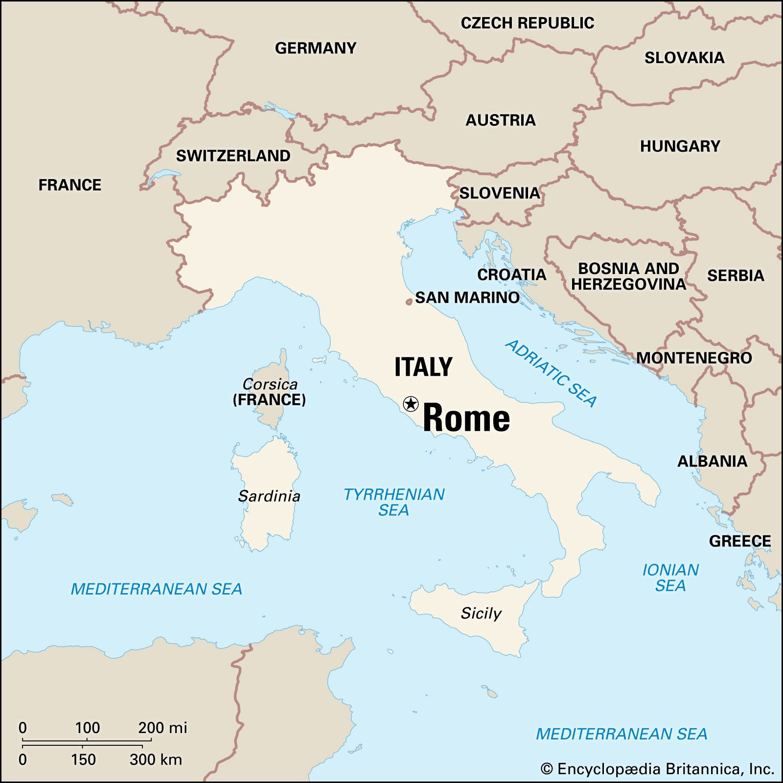 Rome | Italy, History, Map, Population, Climate, &amp;amp; Facts | Britannica for Map Of Rome And Italy