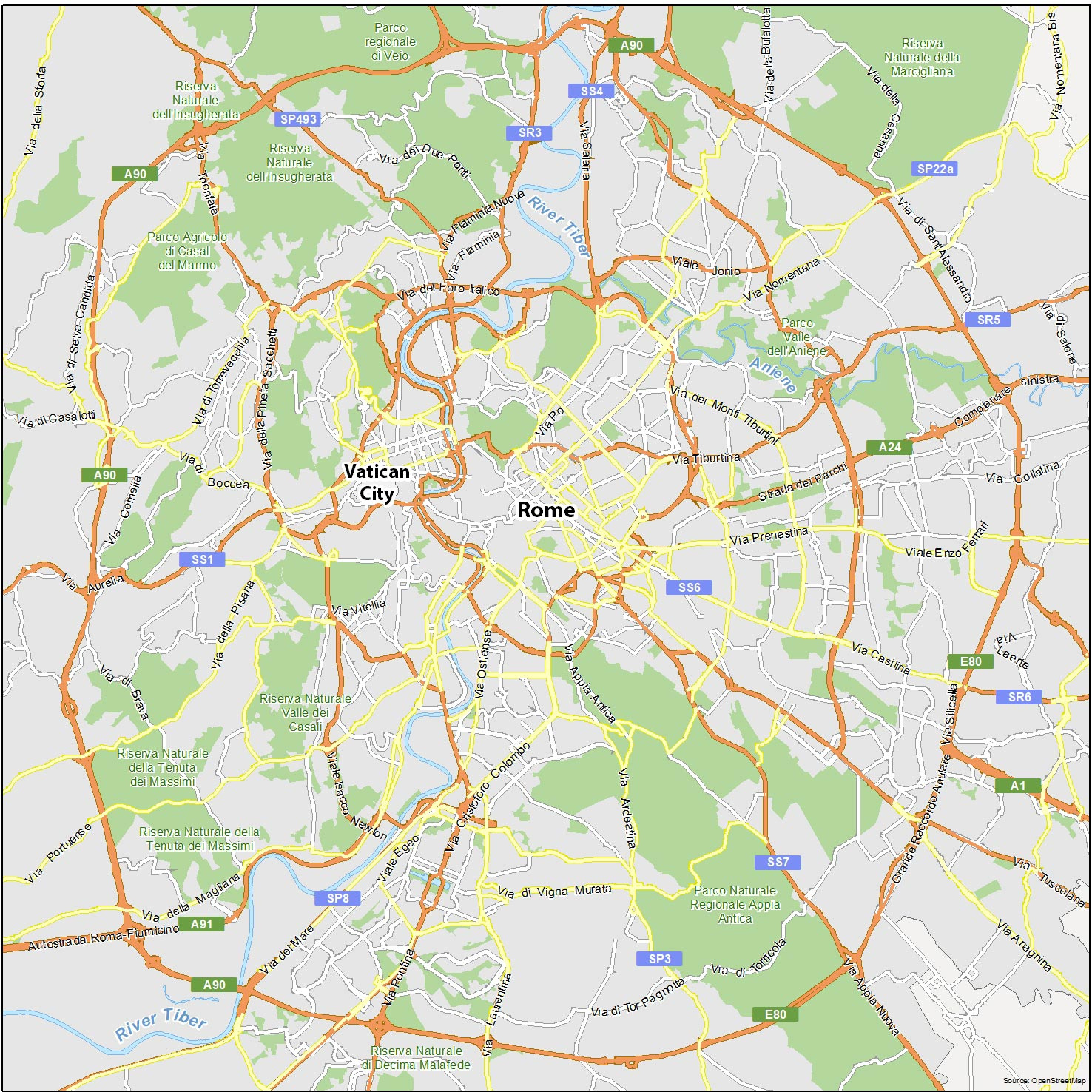 Rome Map, Italy - Gis Geography pertaining to Street Map Of Rome Italy