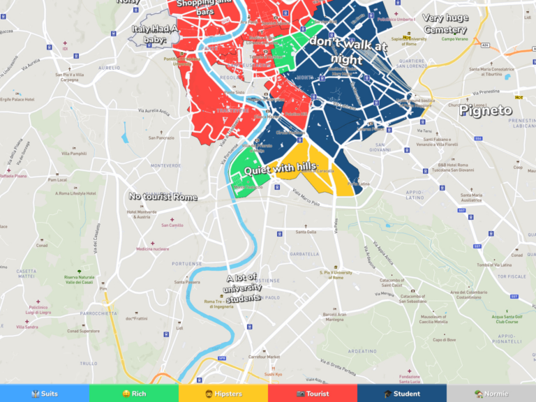 Map Of Rome Italy Neighborhoods | Adams Printable Map