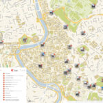 Rome Printable Tourist Map | Tripomatic Regarding Map Of Rome Italy With Attractions