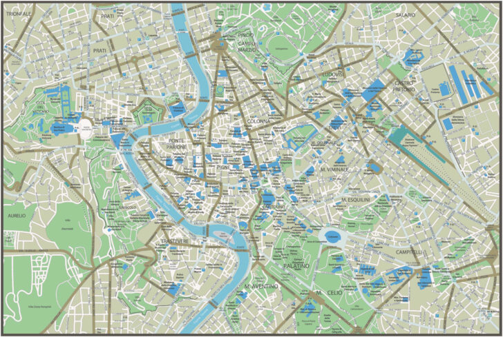 Map of Rome Italy Attractions