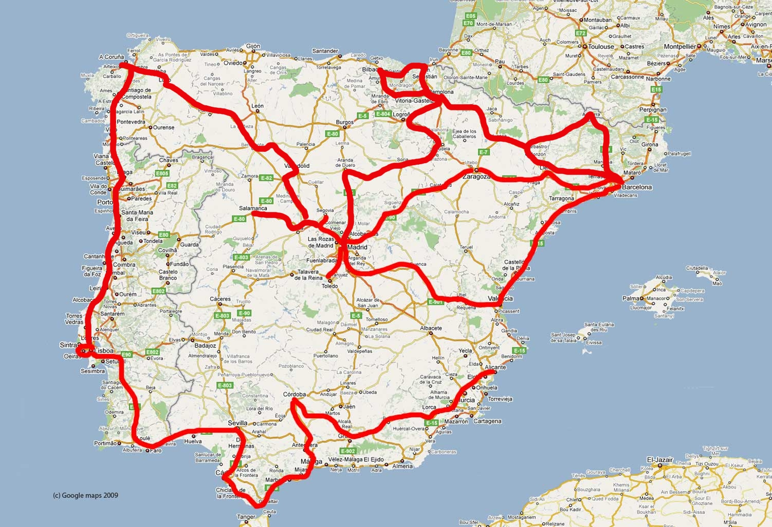 Roundtrip Spain And Portugal | Globetrekker.no inside Google Map Of Portugal And Spain