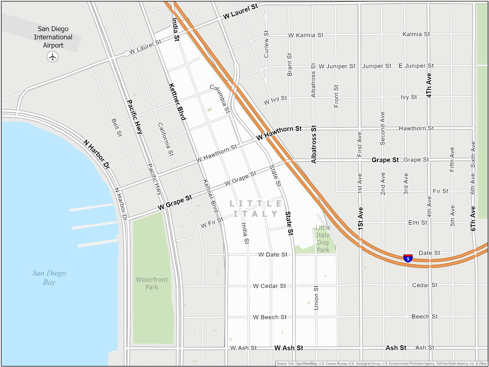San Diego Neighborhood Map - Gis Geography throughout Map Of Little Italy San Diego
