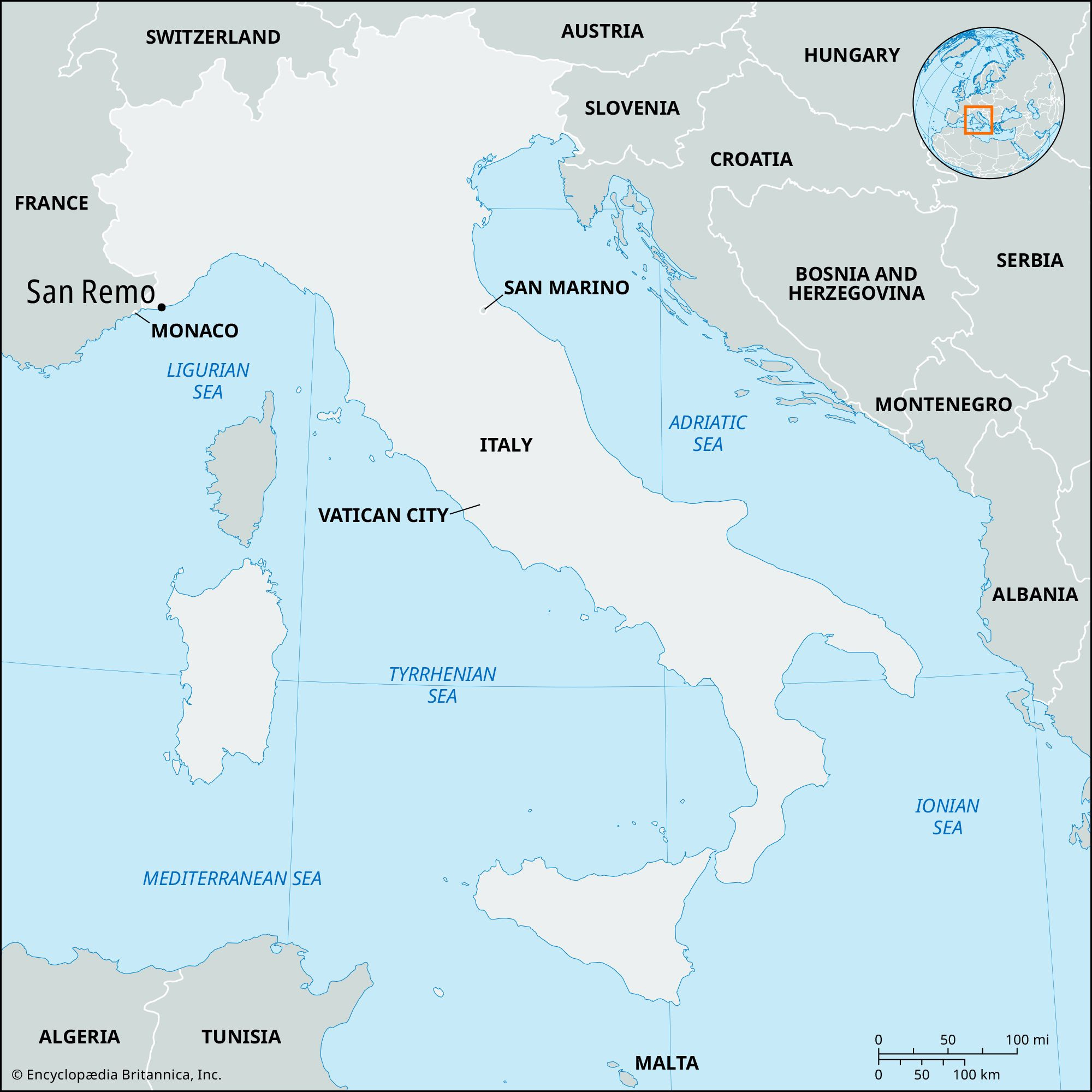 San Remo | Italy, Map, &amp;amp; History | Britannica with Map of San Remo Italy