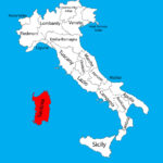 Sardinia Italy Province Map Silhouette Royalty Free Vector With Map Of Sardinia And Italy
