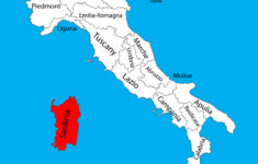 Sardinia Italy Province Map Silhouette Royalty Free Vector with Map Of Sardinia And Italy