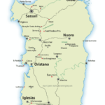 Sardinia Map And Travel Guide | Wandering Italy For Map Of Sardinia And Italy