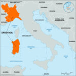 Sardinia | Map, History, & Facts | Britannica For Map Of Sardinia And Italy