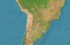 Satellite Map Of South America, Physical Outside, Satellite Sea in North And South America Satellite Map