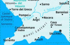 Sorrento Peninsula, Amalfi Coast, Vesuvius, Pompeii, Salerno within Sorrento on A Map of Italy