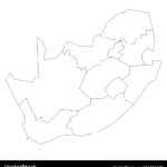 South Africa   Blank Map Provinces Royalty Free Vector Image Within Blank Map Of South Africa Printable