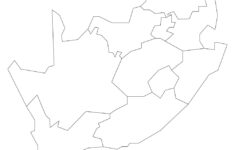 South Africa - Blank Map Provinces Royalty Free Vector Image within Blank Map Of South Africa Printable