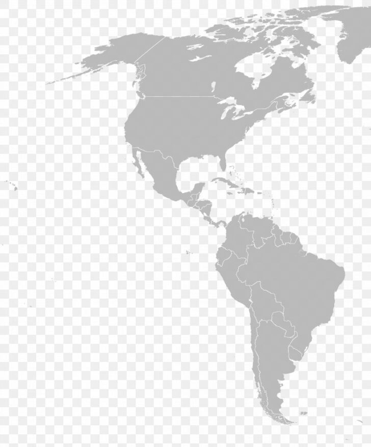 North and South America Map Blank