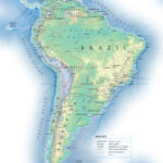 South America Detailed Topographical Map. Detailed Topographical For Topographic Map Of North And South America