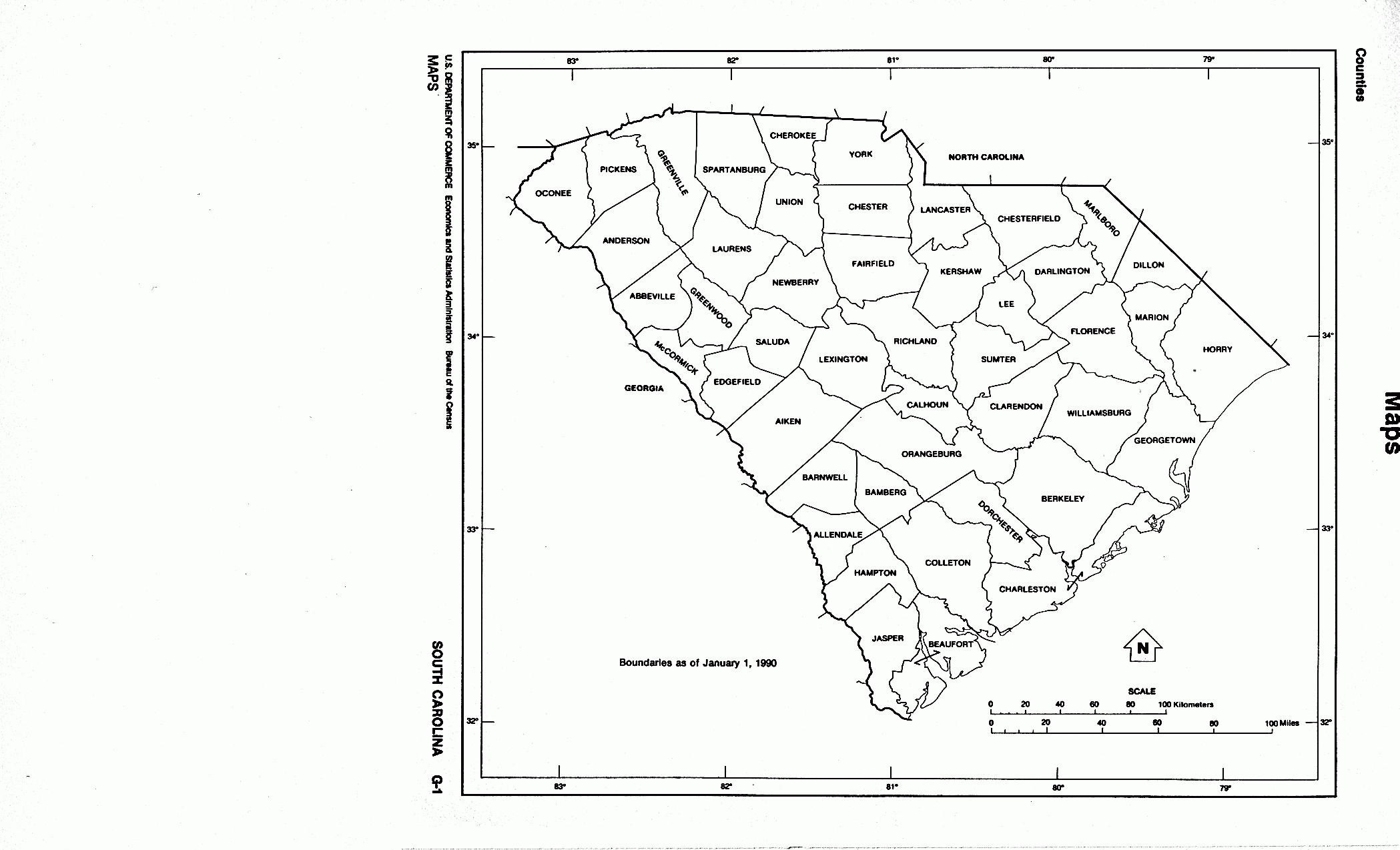 South Carolina Free Map intended for Free Printable Map Of South Carolina