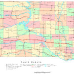 South Dakota Printable Map Within Free Printable Map Of South Dakota