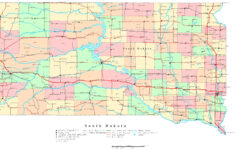 South Dakota Printable Map within Free Printable Map of South Dakota