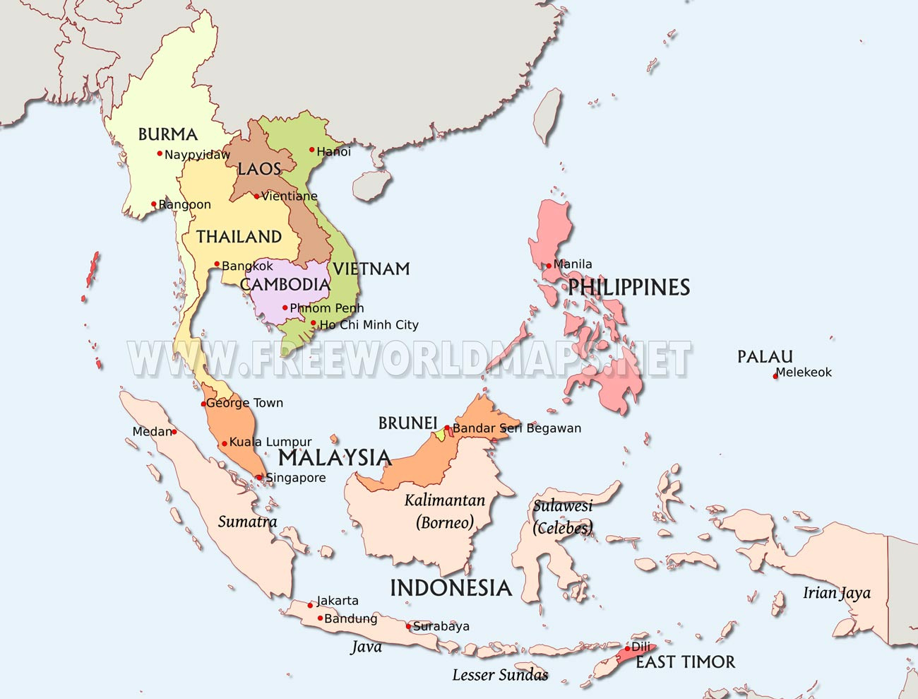 Southeast Asia Maps for Southeast Asia Map Printable