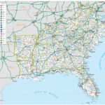 Southeast Usa Road Map Regarding Printable Map Of East Coast Of United States