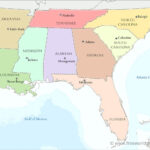 Southeastern Us Political Map  Freeworldmaps With Regard To Printable Map Of The Southeast United States