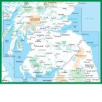 Southern Scotland Os Road Map 3   Geographica Intended For Map Of Southern Scotland And Northern England