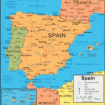 Spain Map And Satellite Image Regarding Political Map Of Spain And Portugal