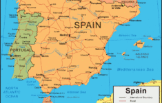Spain Map And Satellite Image regarding Political Map Of Spain And Portugal