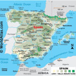 Spain Maps & Facts   World Atlas Intended For Map Of France Spain And Portugal With Cities