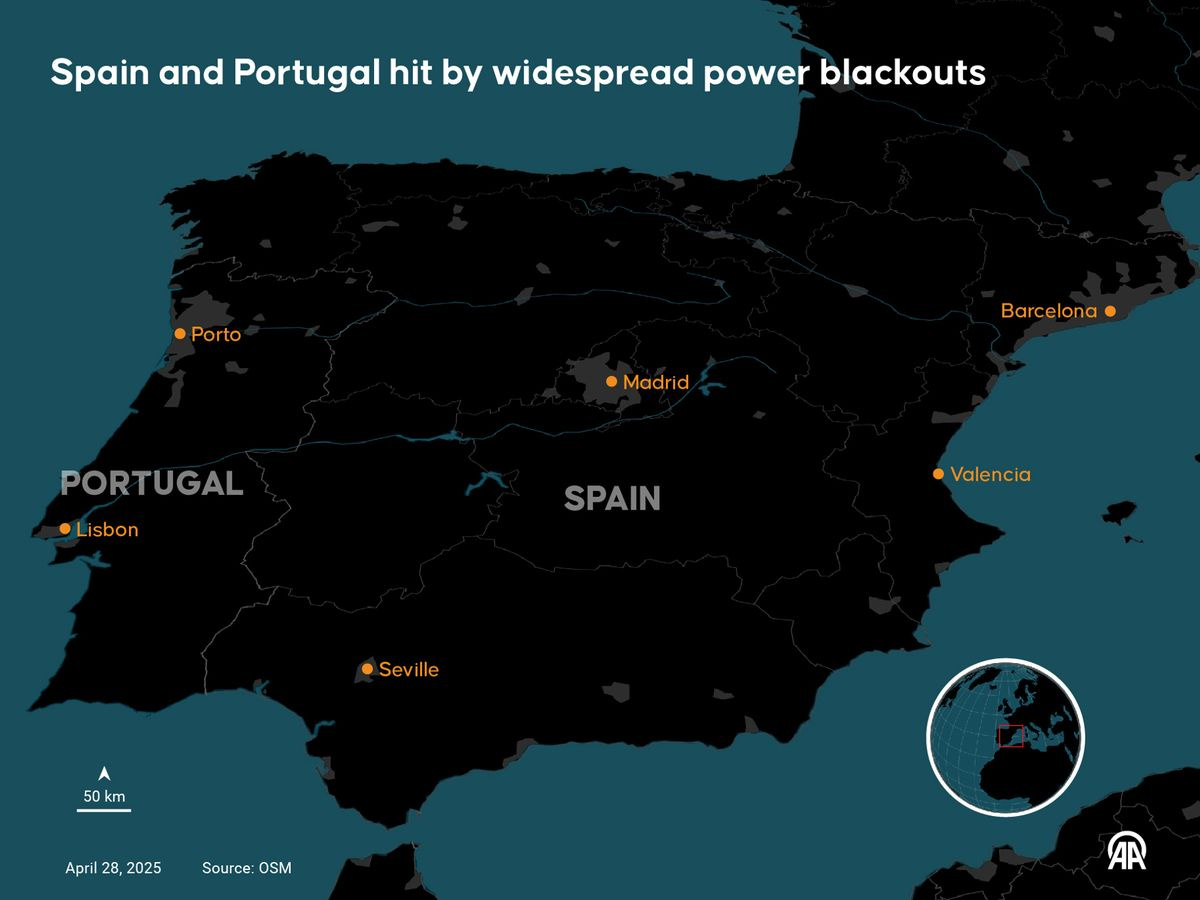 Spain-Portugal Power Outage Map Shows Major Cities Hitblackout with regard to Map of Power Outage In Spain and Portugal Today