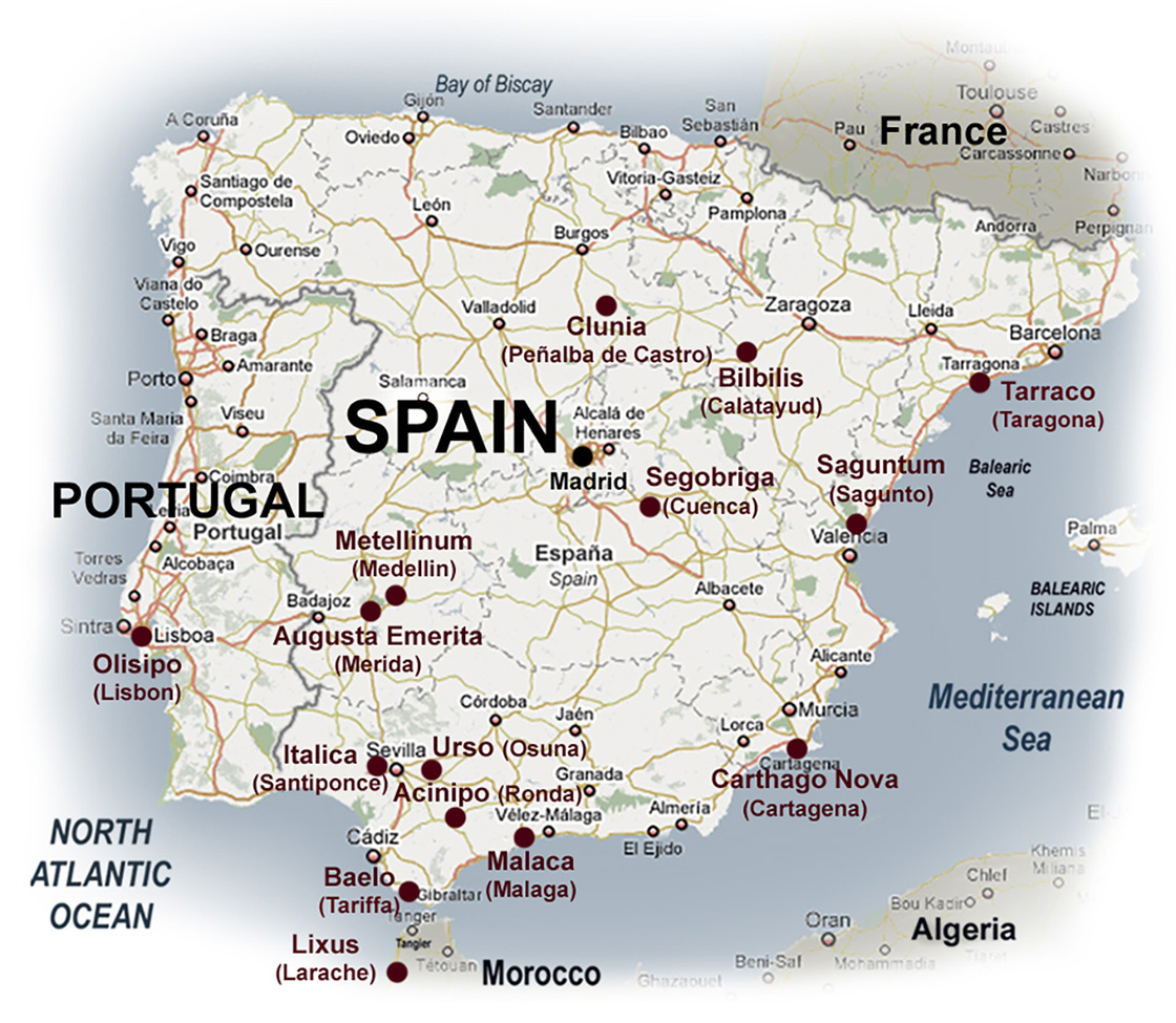 Spain &amp;amp; Portugal – The Ancient Theatre Archive throughout Google Map of Portugal and Spain