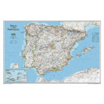Spain & Portugal Wall Mapnational Geographic   The Map Shop Regarding Maps Of Spain And Portugal