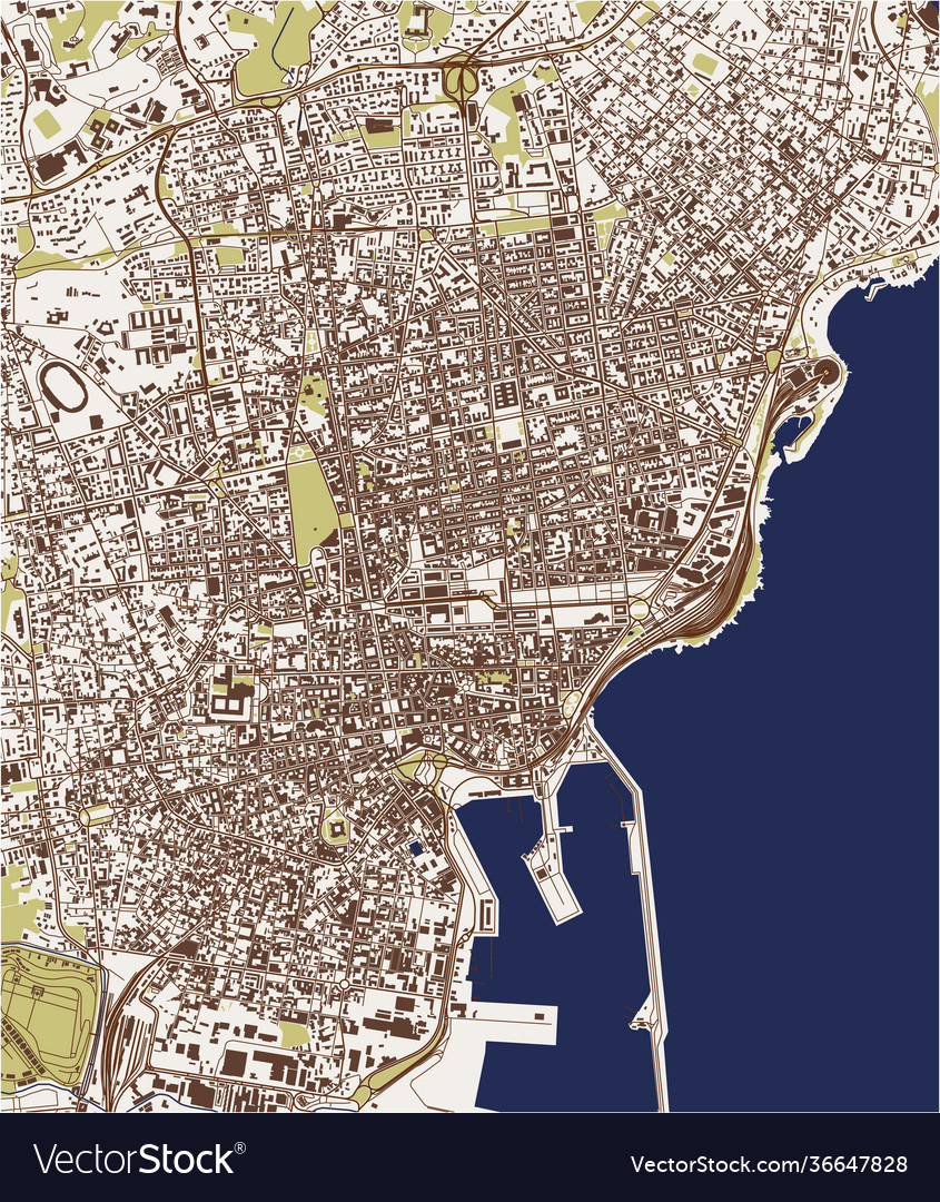 Stadt Catania Sizilien Italy Lizenzfreies Vektorbild with regard to Map of Catania Sicily Italy
