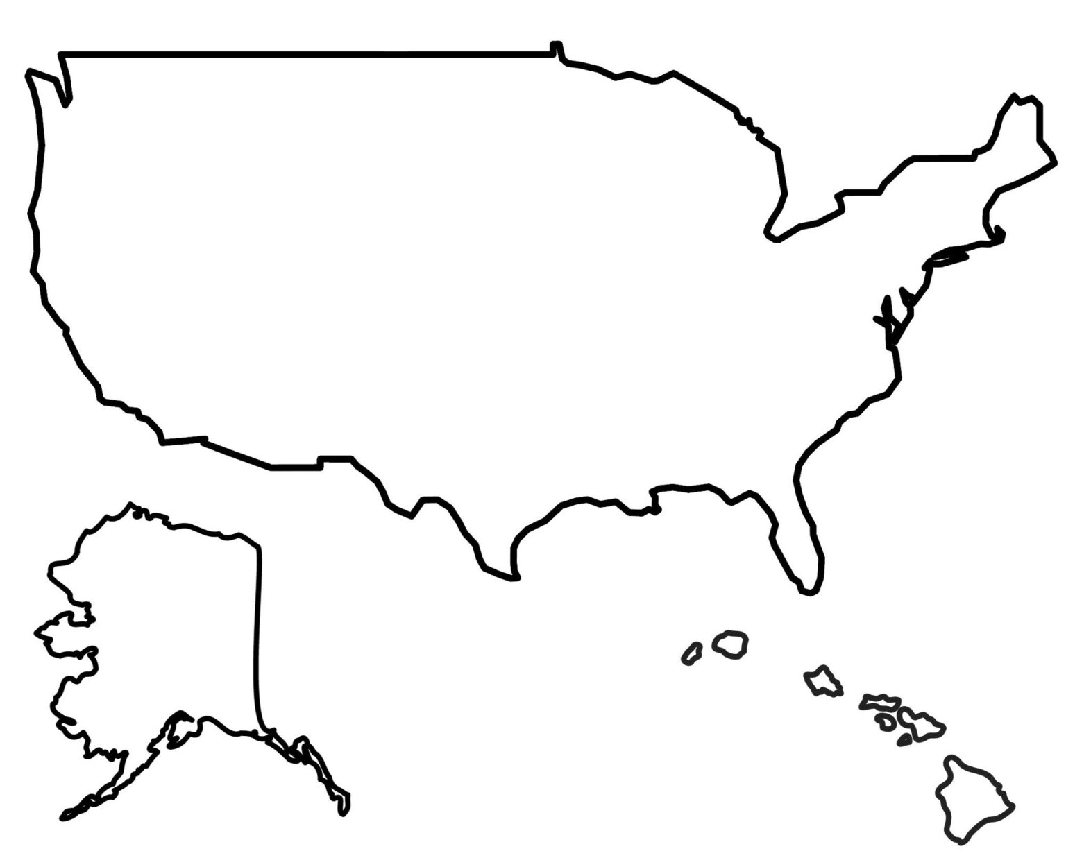 Free Printable Blank Map Of The United States | Adams Printable Map