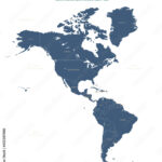 Stock Vektorgrafik „A Detailed Map Of North America South America With Regard To Detailed Map Of North And South America