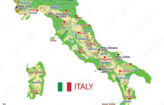 Stock-Vektorgrafik „Colorful Vector Geographic Italy Map. Italy for Map Of Italy With Rivers