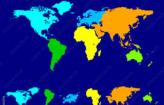 Stock-Vektorgrafik „Continent Map. Colorful World Map For Atlas regarding Map of North America South America Europe and Africa