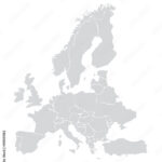 Stock Vektorgrafik „European Map Vector Illustration. Germany Regarding Map Of Spain France Italy And Germany