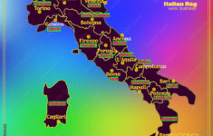 Stock-Vektorgrafik „Italy Map With Italian Regions. Vector inside Map of Italy&#039;s Provinces