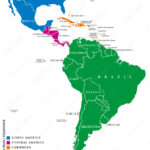 Stock Vektorgrafik „Latin America Regions Political Map. The Regarding Map Of North Central And South America