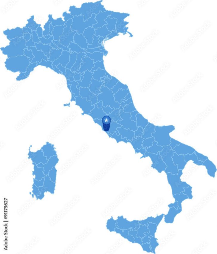 Vatican City on A Map of Italy