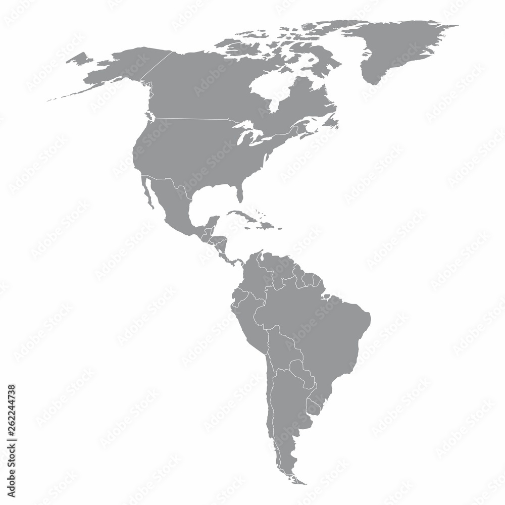 Stock-Vektorgrafik „North And South America Map“ | Adobe Stock with regard to America Map North and South