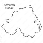 Stock Vektorgrafik „Outline Of Northern Ireland Map“ | Adobe Stock Pertaining To Outline Map Of Northern Ireland
