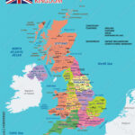 Stock Vektorgrafik „Political And Administrative Vector Map Of In Map Of England And Scotland Counties