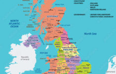 Stock-Vektorgrafik „Political And Administrative Vector Map Of in Map of England and Scotland Counties