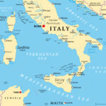 Stock Vektorgrafik „Southern Italy, Known As Meridione Or Throughout Map Of Italy And Sicily